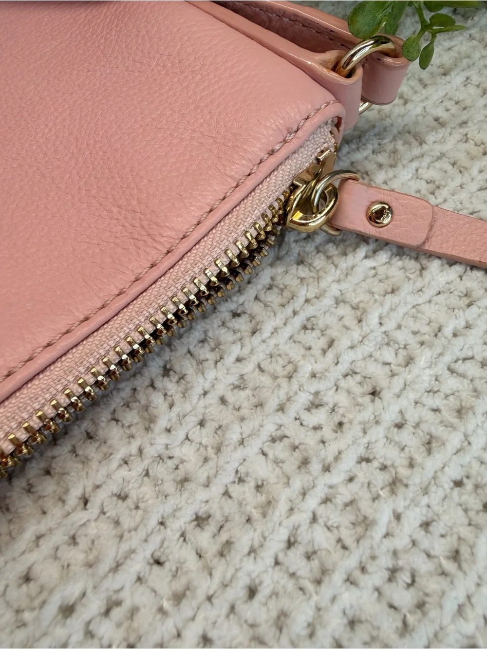 kate spade Pale Pink Leather Bow Crossbody